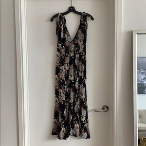 Reformation Floral Midi w/ Adjustable Tie Straps